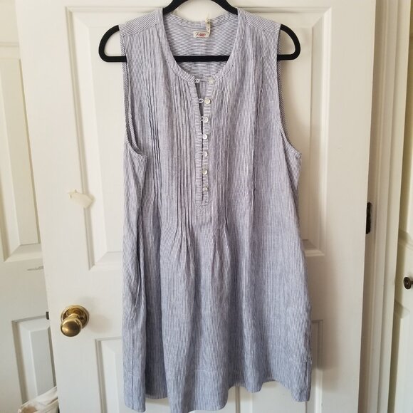 FAHERTY ISHA DRESS XL BLUE AND WHITE  xl - Picture 1 of 7